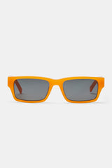 Rectangular Acetate Sunglasses - Orange