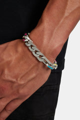 Colour Enamel Cuban and Link Mix Bracelet