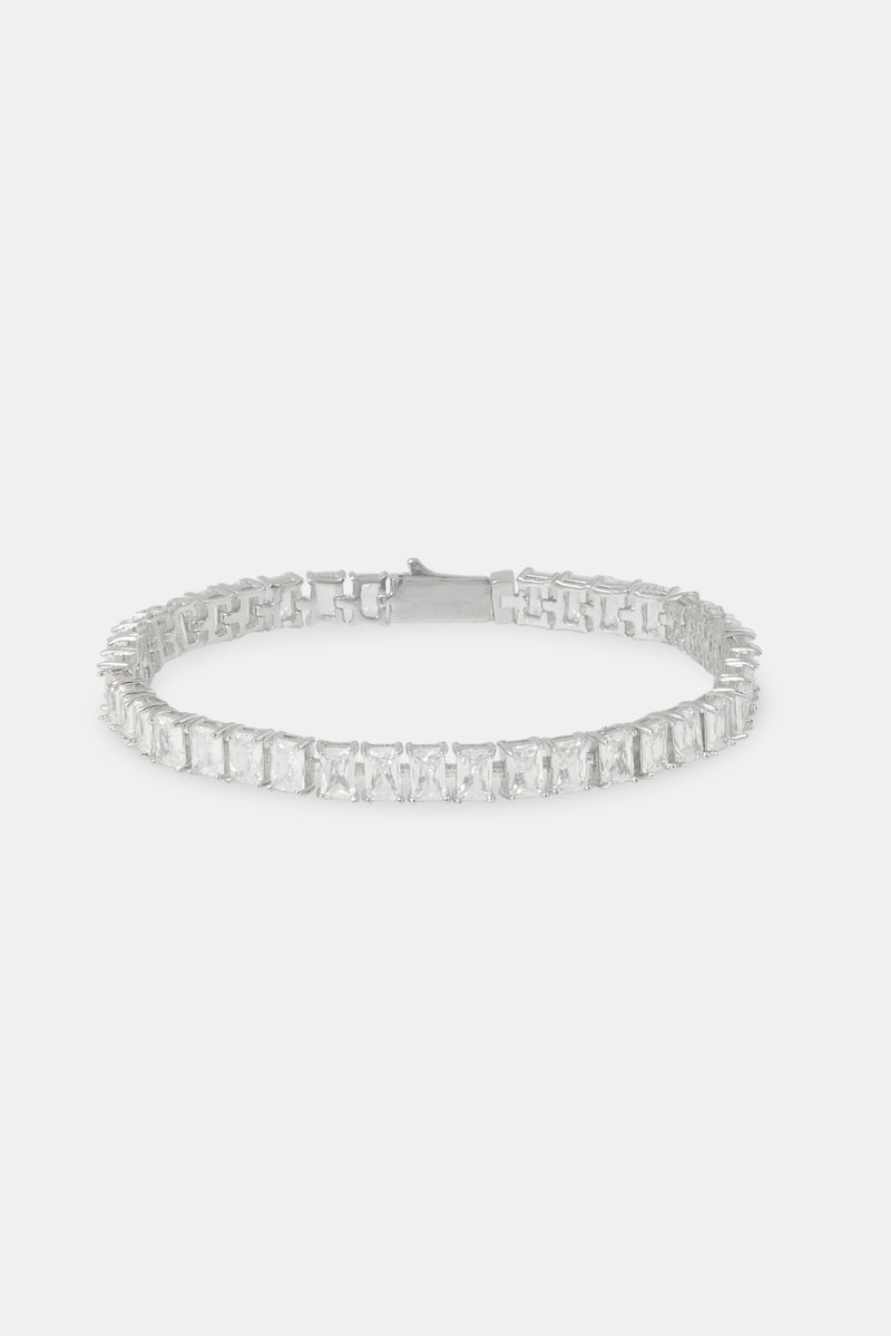 Iced Baguette Stone Tennis Bracelet - 6mm