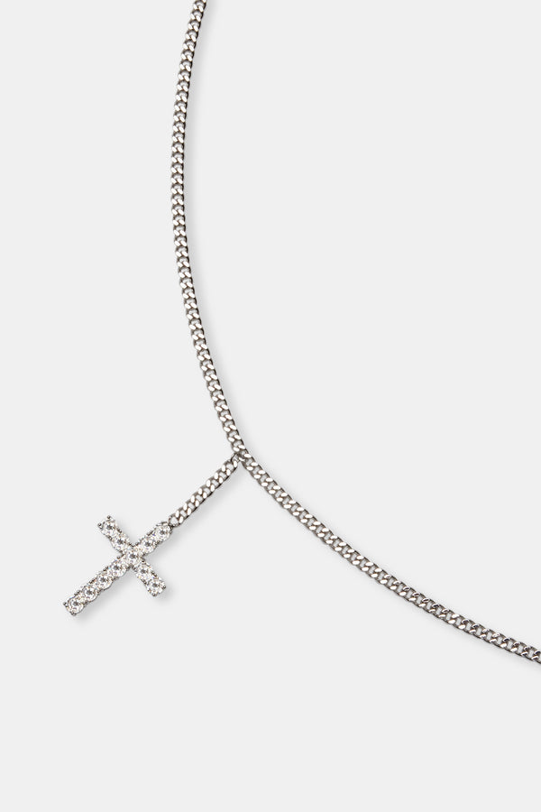 Iced Cross Cuban Belly Chain