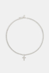 Iced Drop Cross Cuban Chain - 5mm