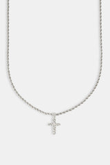 Micro Textured Cross Rope Necklace - 15mm