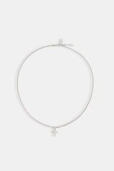 Micro Textured Cross Rope Necklace - 15mm