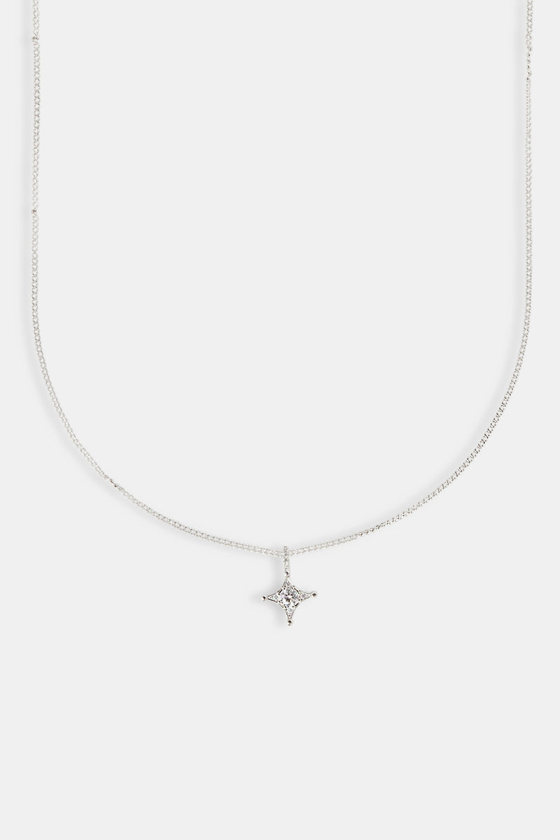 Micro Iced Star Pendant Necklace - 10mm