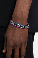 Stainless Steel Oil Slick Cuban Bracelet