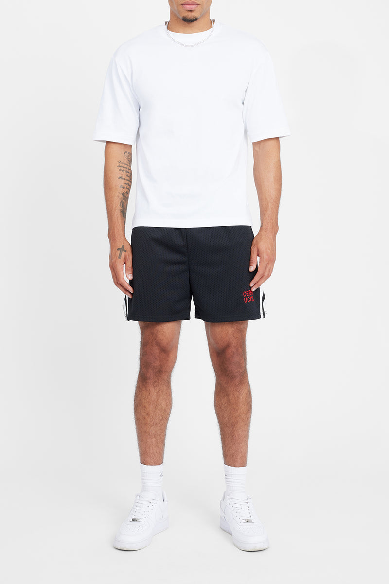 Cernucci Text Mesh Short - Black