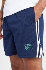 Cernucci Text Mesh Short - Navy