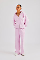 Embroidered C Zip Through Tracksuit - Pink