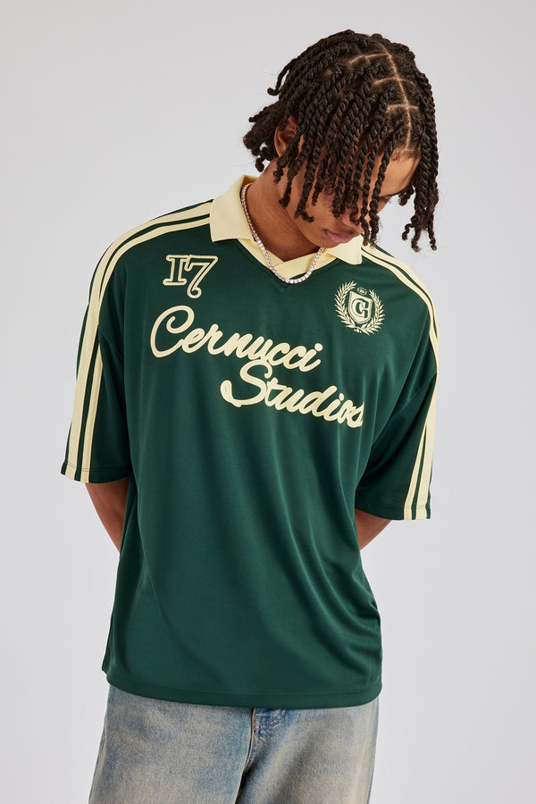 Cernucci Contrast Football Top - Green