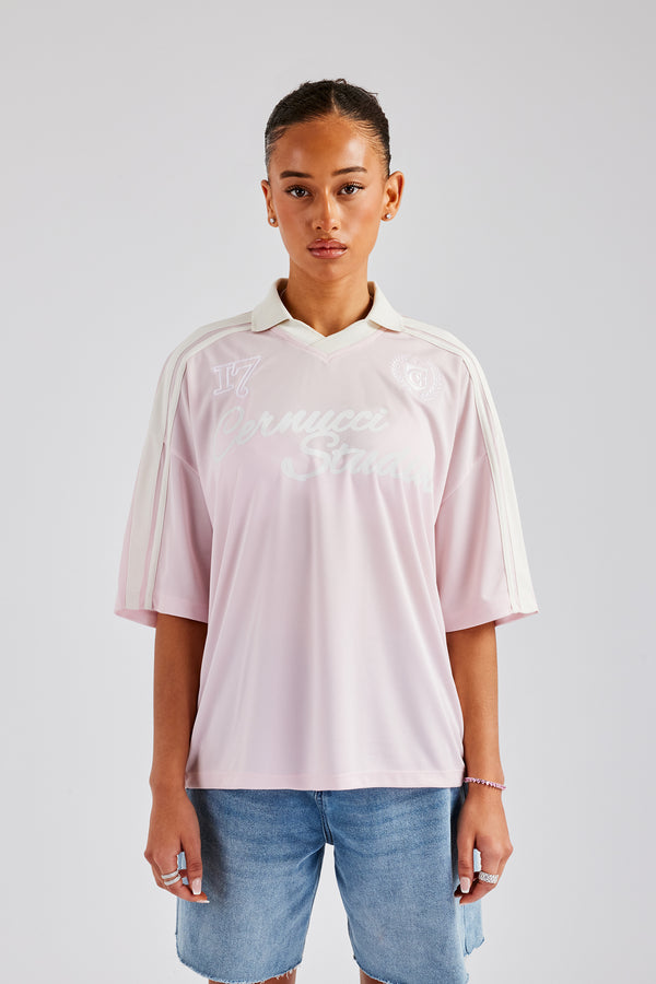 Cernucci Contrast Football Top - Pink