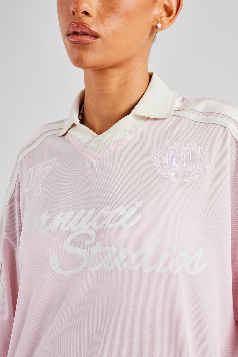 Cernucci Contrast Football Top - Pink