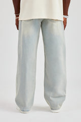 Baggy Fit Jeans - Bleach Wash