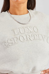 Esportivo Embroidered Sweatshirt - Grey Marl