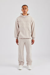 Washed Contrast Stitch Tracksuit - Stone