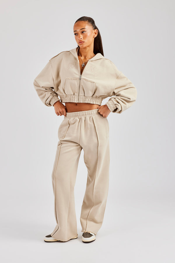 Exposed Seam Tracksuit - Stone