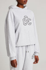 CCC Applique Varsity Hoodie - Grey Marl