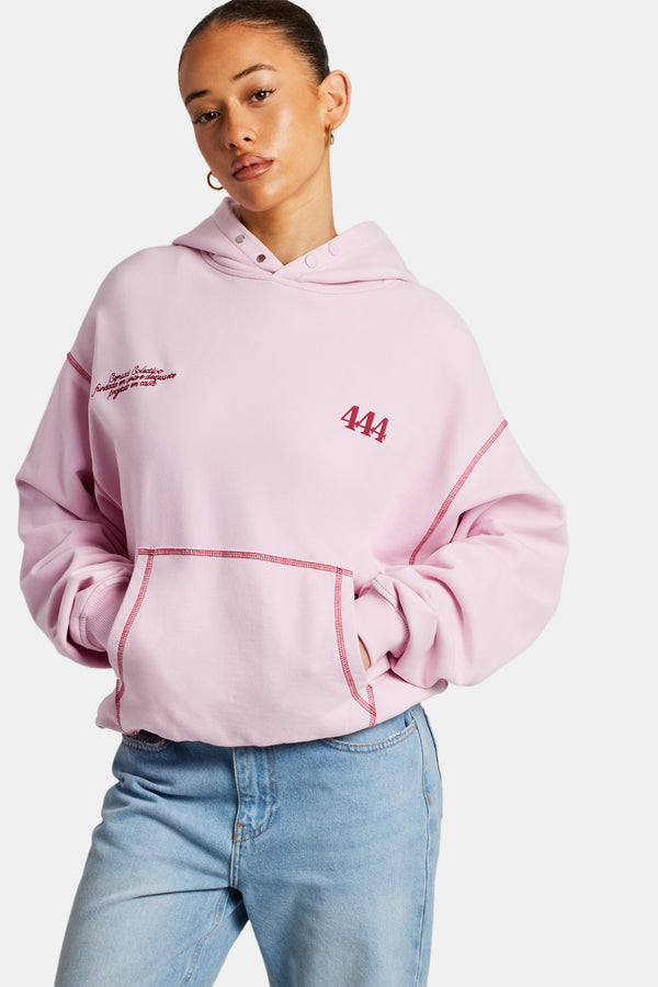 Cherub Print Hoodie - Bubblegum