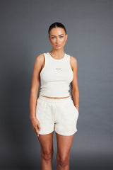 Ribbed Vest - Cream