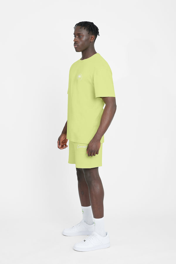 Oversized Palm Paraiso T-Shirt - Lime