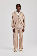 Acid Exposed Seam Zip Through Tracksuit - Stone