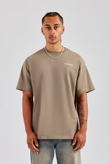 Percorrer Graphic Oversized T-Shirt - Taupe