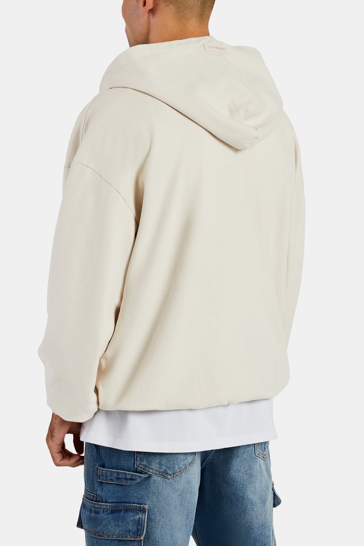 Cernucci Oversized Zip Through Hoodie - Oat | Mens Tops | Shop Hoodies at  CERNUCCI.COM