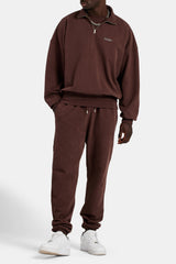 Half Zip Sweatshirt - Chestnut