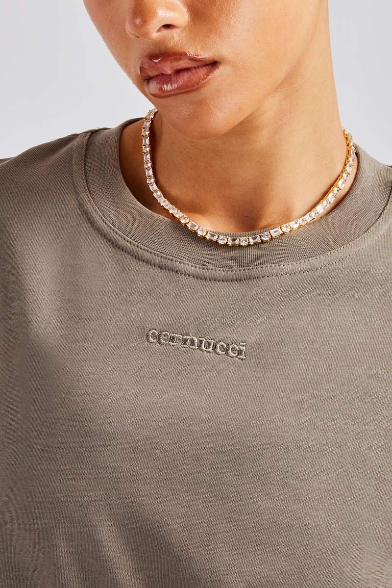 Cernucci Limited Oversized T-Shirt - Taupe