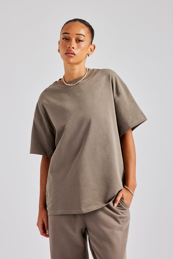 Cernucci Limited Oversized T-Shirt - Taupe