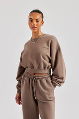 Cernucci Cropped Sweatshirt - Taupe