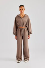 Cernucci Cropped Zip Through Tracksuit - Taupe