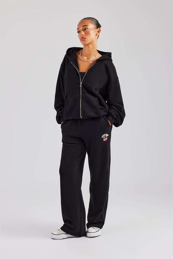 Cherry Baby Zip Through and Jogger Set- Black