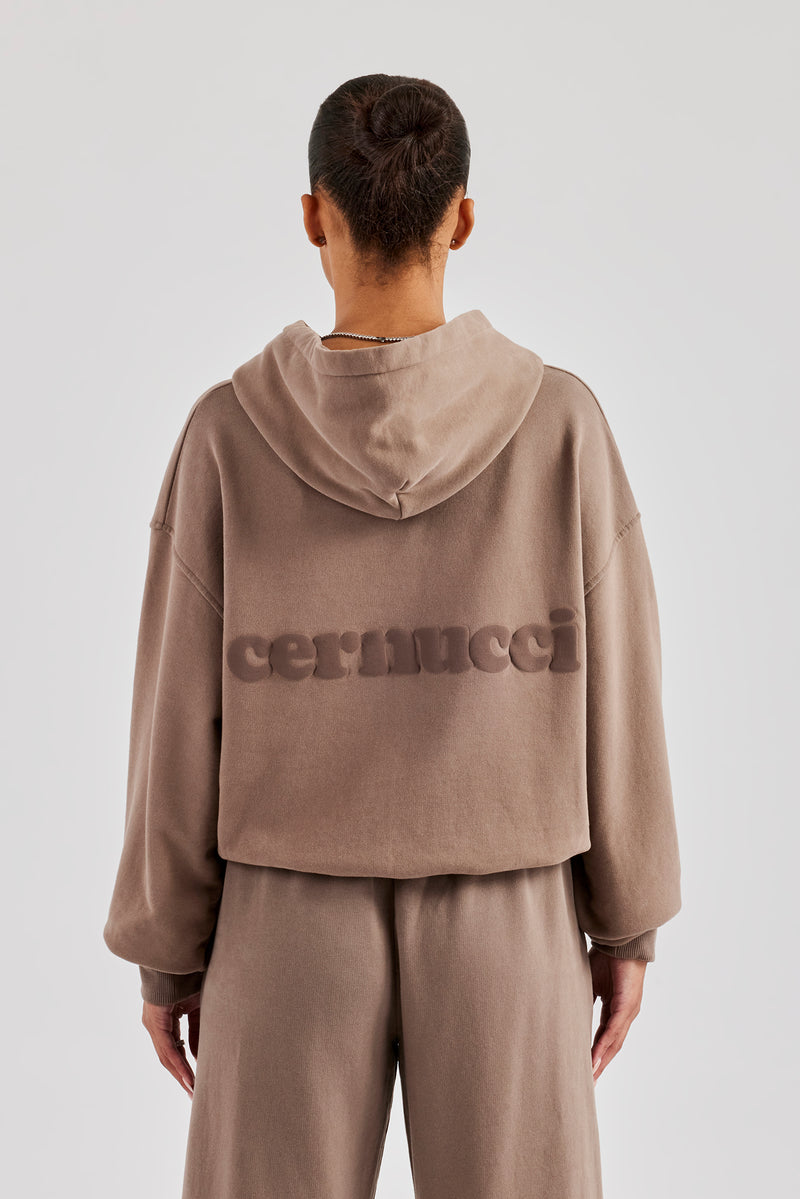 Cernucci Boxy Hoodie - Taupe