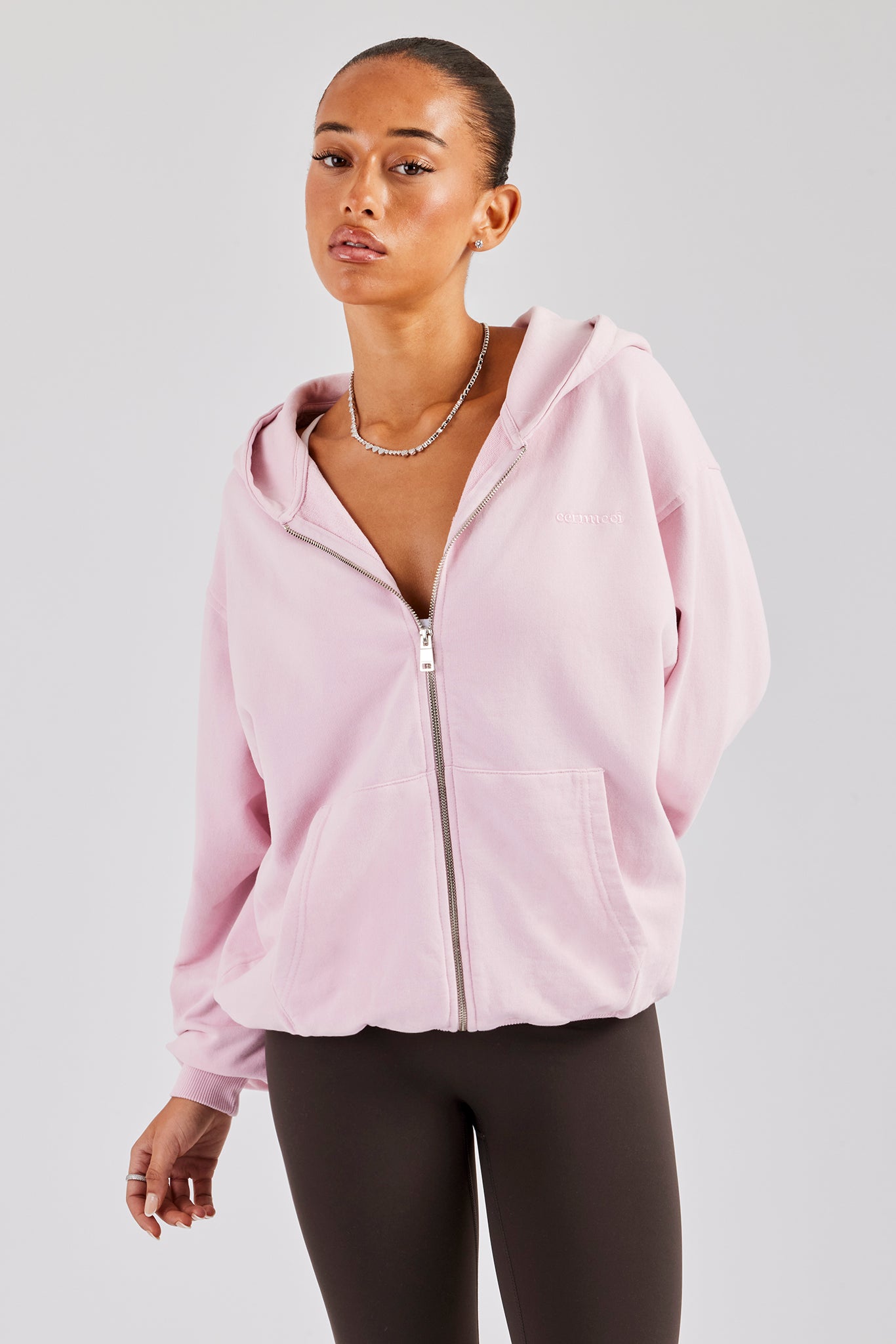 Pink zipper hoodie best sale