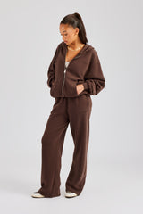 Wide Leg Jogger - Chocolate