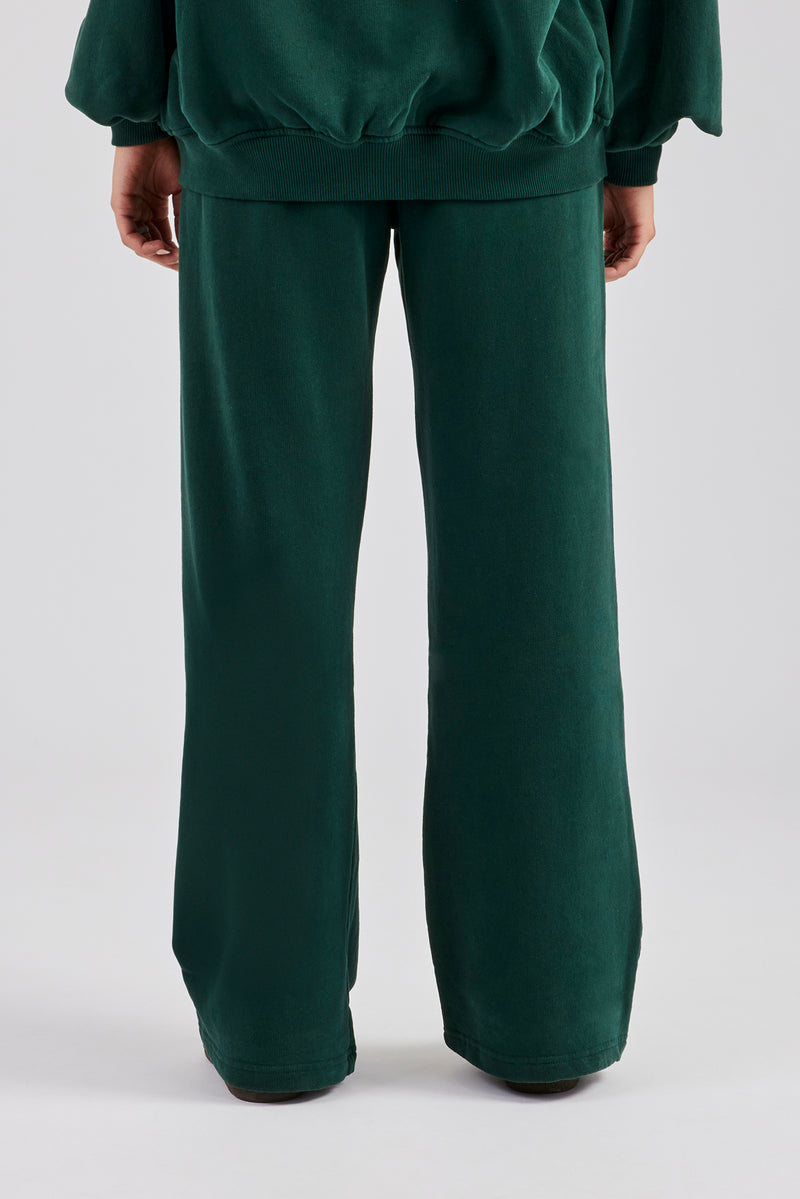 Wide Leg Jogger - Dark Green