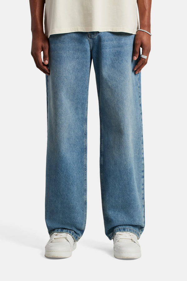 Baggy Fit Jeans - Mid Blue