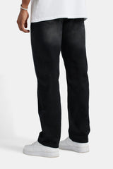 Mens Relaxed Fit Jeans - Washed Black