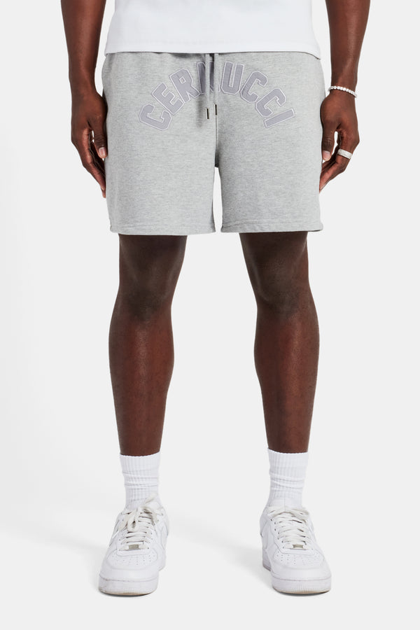 Cernucci Embroidered Shorts - Ash Grey