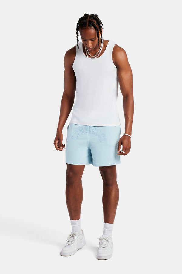 Cernucci Embroidered Shorts - Baby Blue