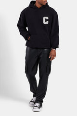 Cernucci Pearl Embellished Hoodie - Black