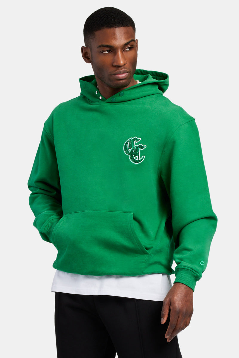 Rhinestone Hoodie - Green