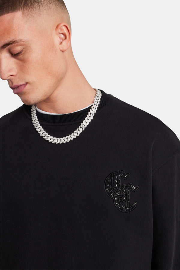 Gothic C Rhinestone Sweatshirt