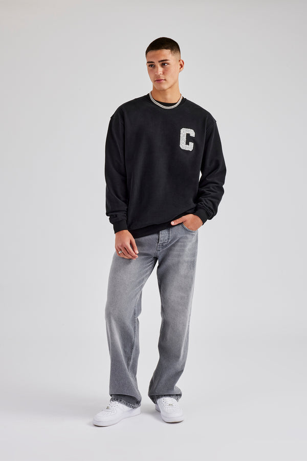 Embellished C Sweatshirt - Black