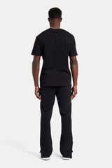 Embellished C T-Shirt & Jogger - Black