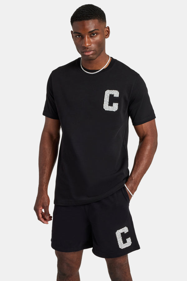 Embellished C T-Shirt - Black