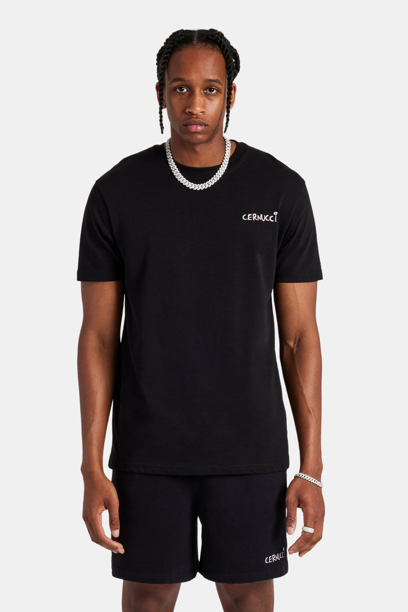 Logo Embroidered T-Shirt - Black