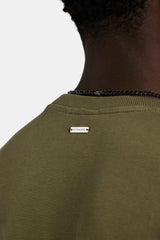 Oversized C 3D Embroidered T-Shirt - Khaki