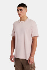 Embroidered T-Shirt - Washed Pink