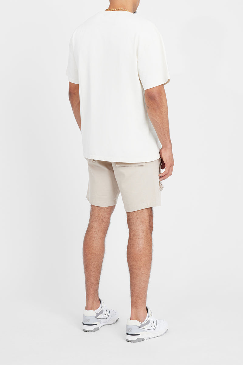 Multi Cargo Pocket Shorts - Beige